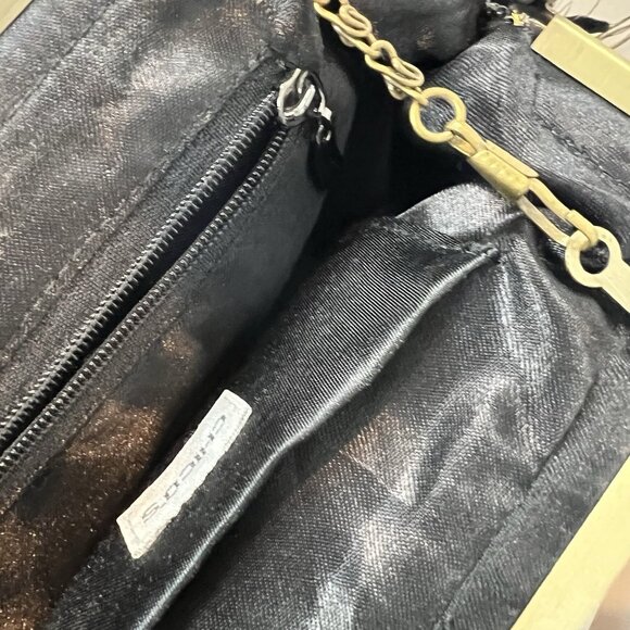 Chicos Boho Purse Beaded Feathers Flowers Whimsical Woodsy Fairy Romantic Sequin - Picture 11 of 15